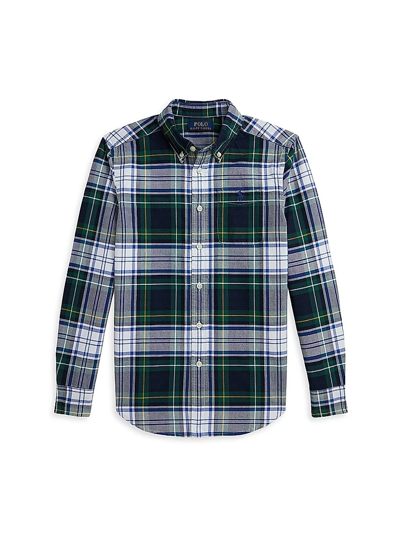 Little Boy's & Plaid Cotton Shirt