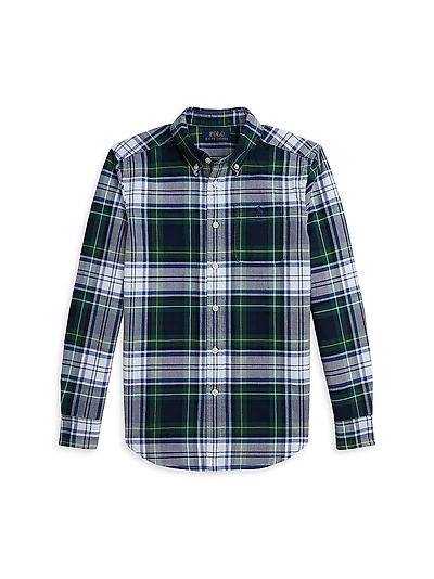 Little Boy's & Plaid Cotton Shirt