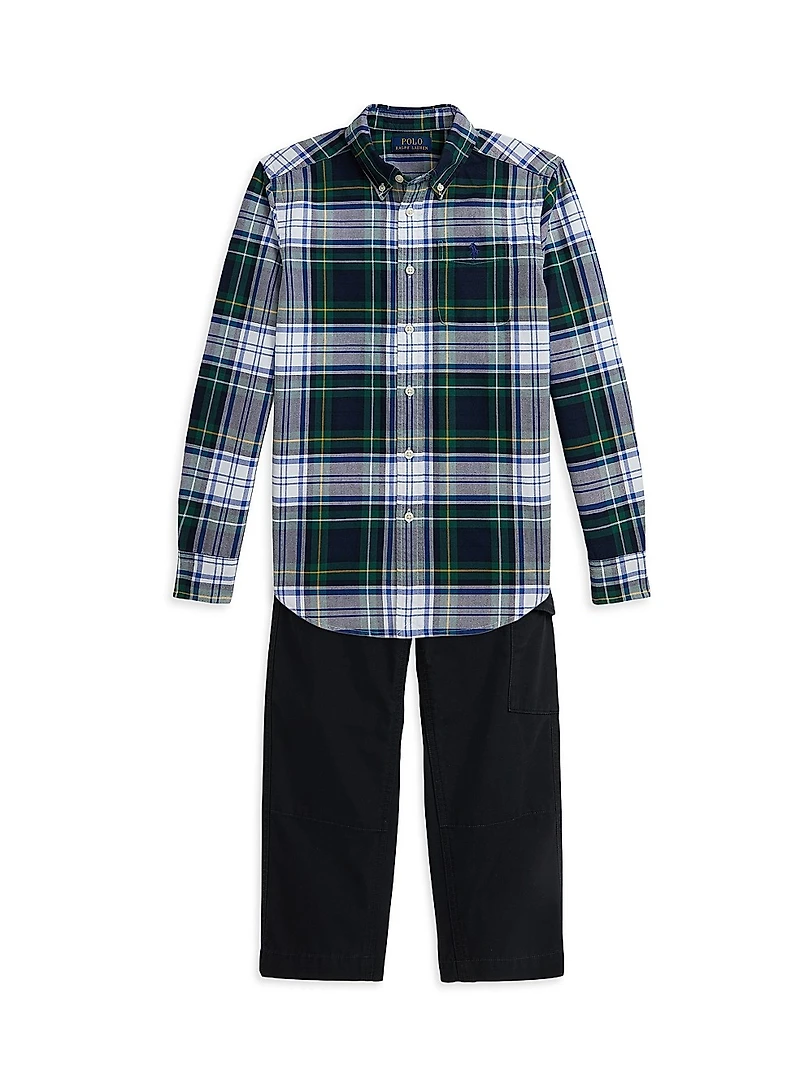 Little Boy's & Plaid Cotton Shirt