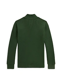 Little Boy's & Ribbed Half-Zip Sweater