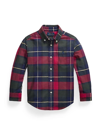 Little Boy's & Plaid Classic Oxford Sport Shirt