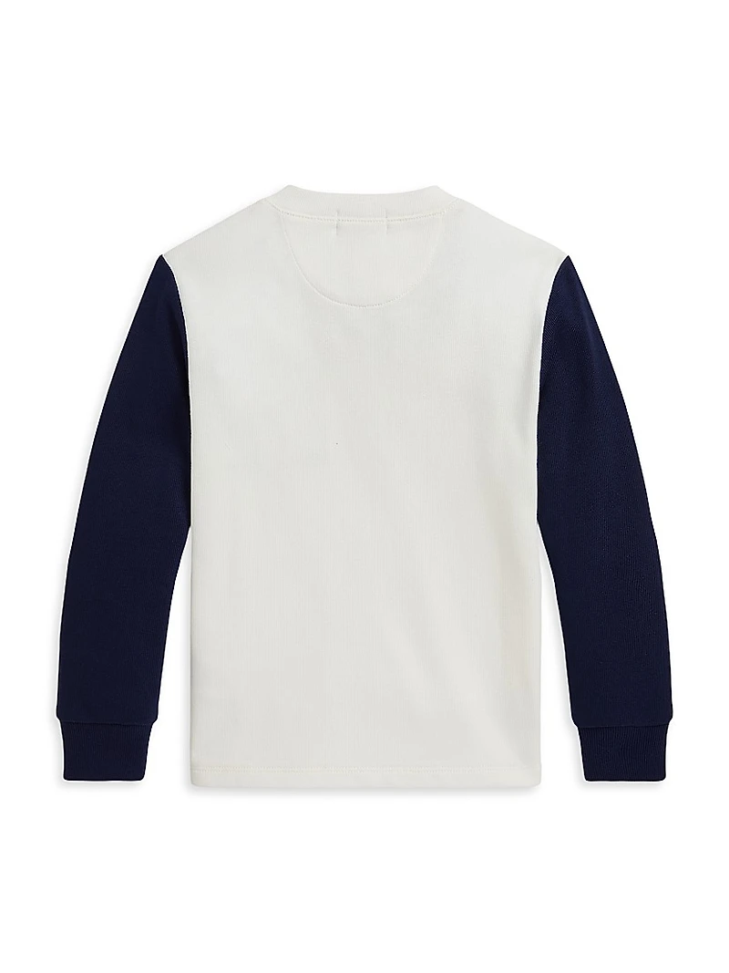 Little Boy's & Yankees Jersey Henley Shirt