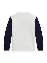 Little Boy's & Yankees Jersey Henley Shirt