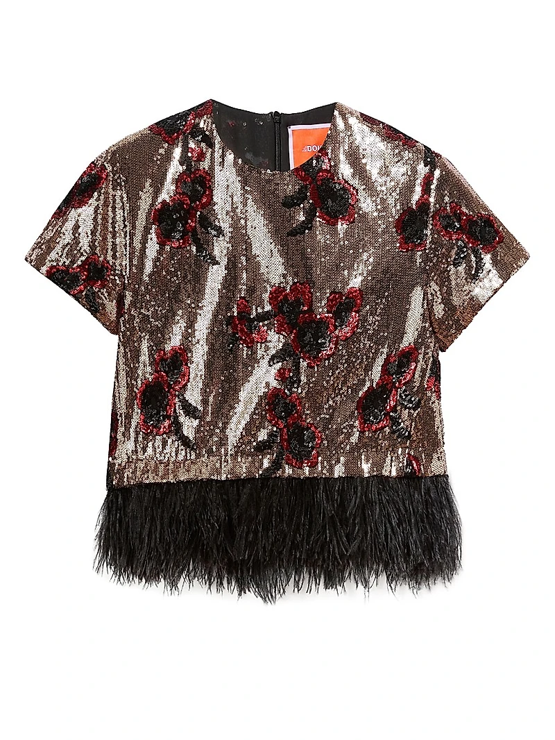 La Scala Tee with Feathers