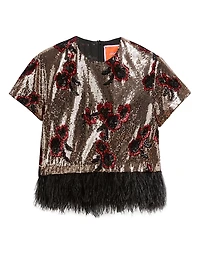 La Scala Tee with Feathers