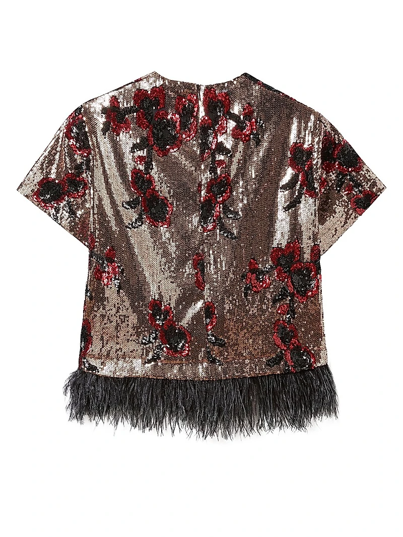 La Scala Tee with Feathers