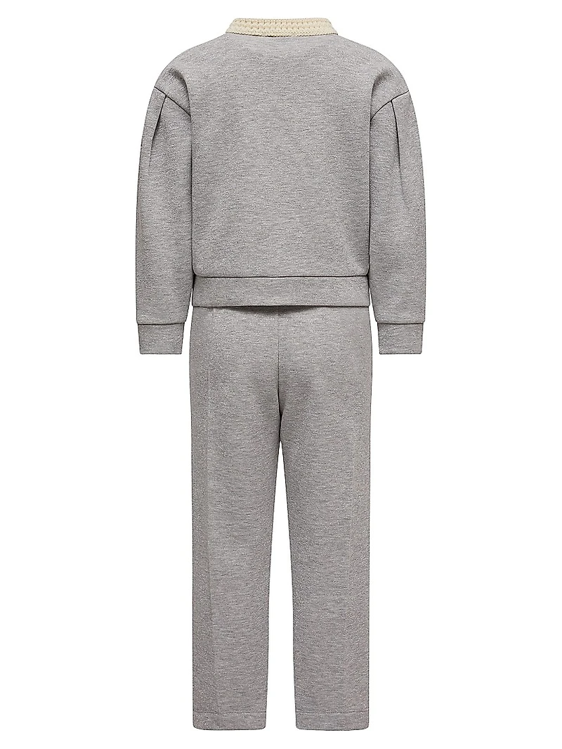 Little Girl's & Sweatsuit Set Cotton