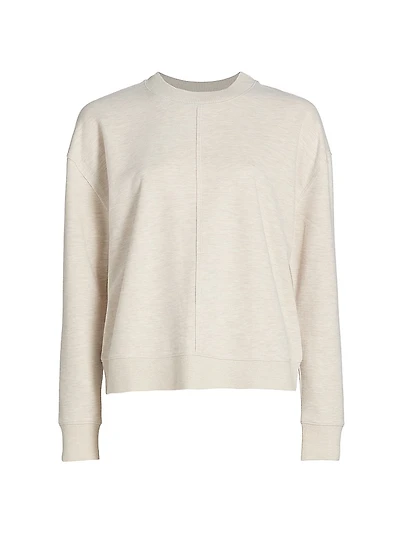 Exposed Seam Drop-Shoulder Sweater