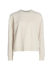 Exposed Seam Drop-Shoulder Sweater