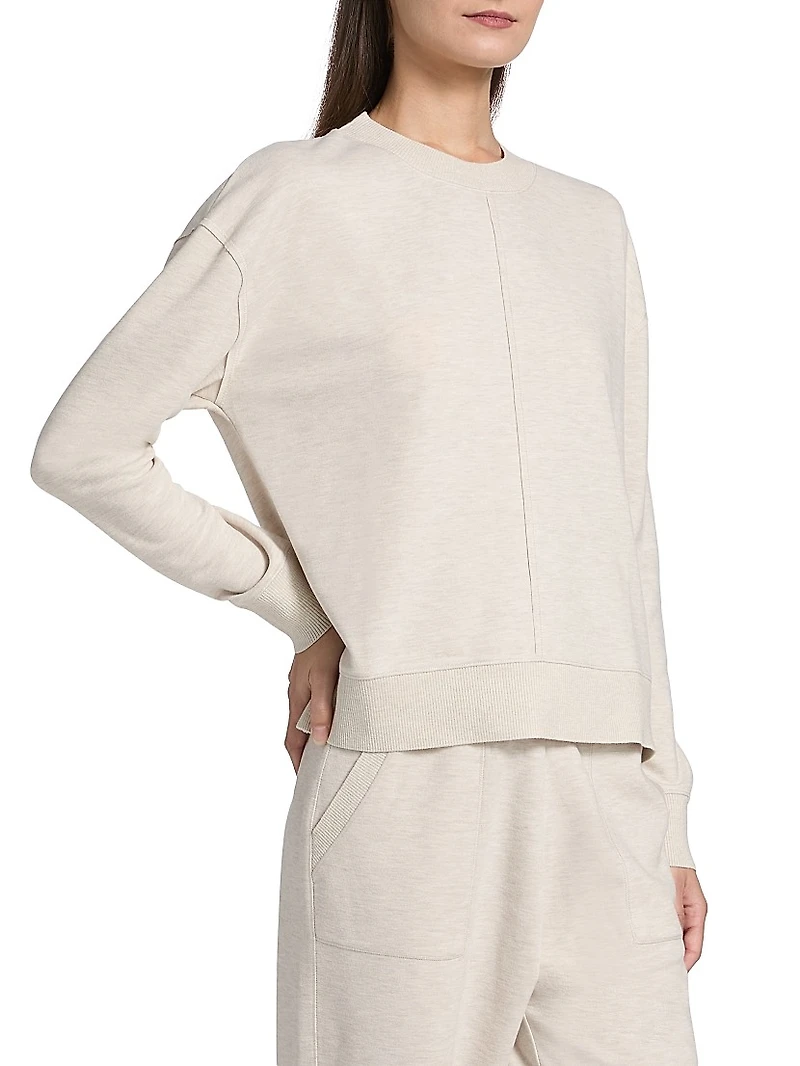 Exposed Seam Drop-Shoulder Sweater