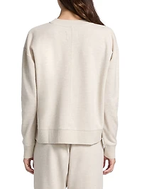 Exposed Seam Drop-Shoulder Sweater