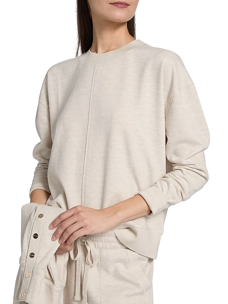 Exposed Seam Drop-Shoulder Sweater