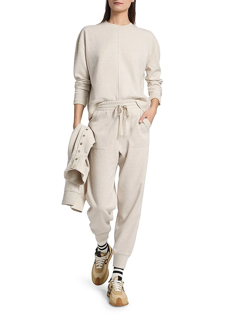 Exposed Seam Drop-Shoulder Sweater