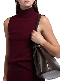 Cashmere Sleeveless Turtleneck Top
