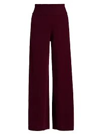 Cashmere Foldover Knit Pants