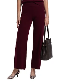 Cashmere Foldover Knit Pants
