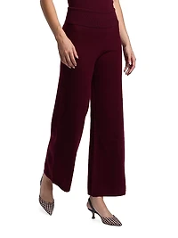 Cashmere Foldover Knit Pants