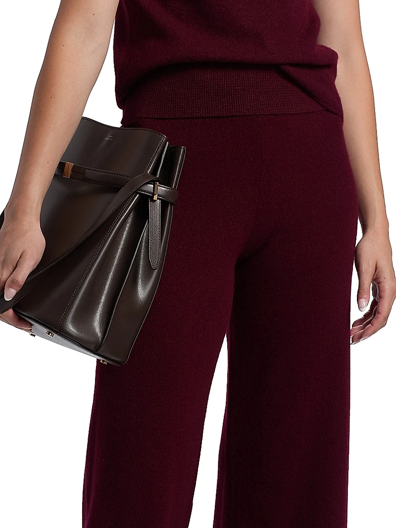 Cashmere Foldover Knit Pants