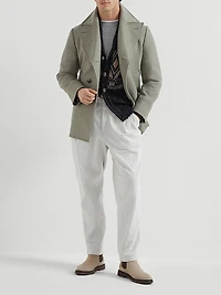 Wool Flannel Double Cloth Pea Coat