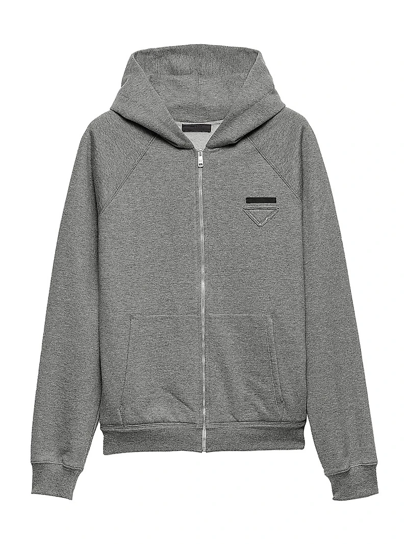 Cashmere Blend Zipper Hoodie
