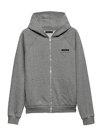 Cashmere Blend Zipper Hoodie