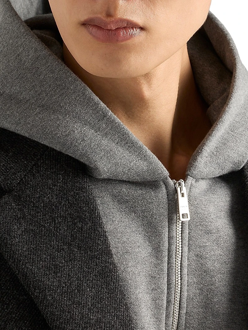 Cashmere Blend Zipper Hoodie