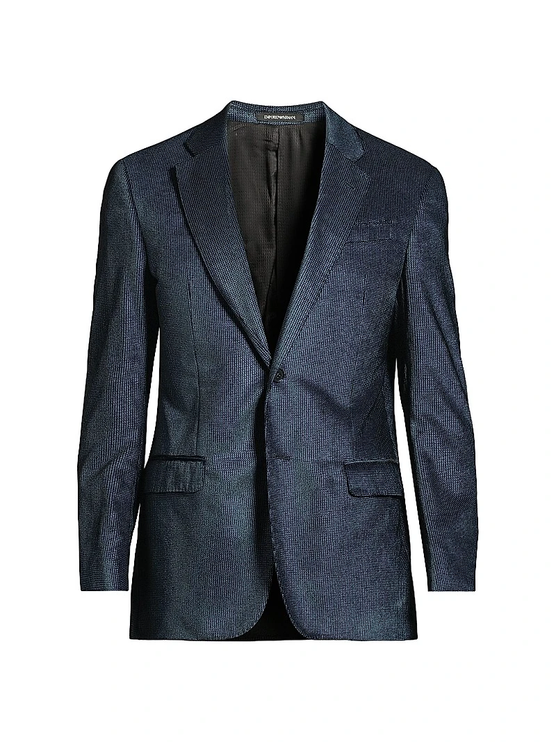 Micro-Patterned Velvet Jacket