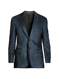 Micro-Patterned Velvet Jacket