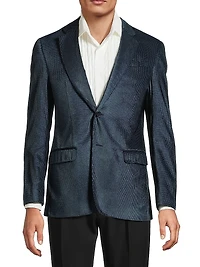 Micro-Patterned Velvet Jacket