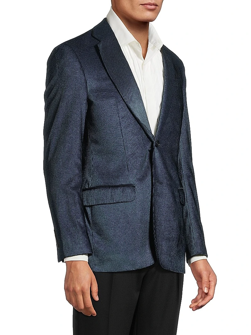 Micro-Patterned Velvet Jacket
