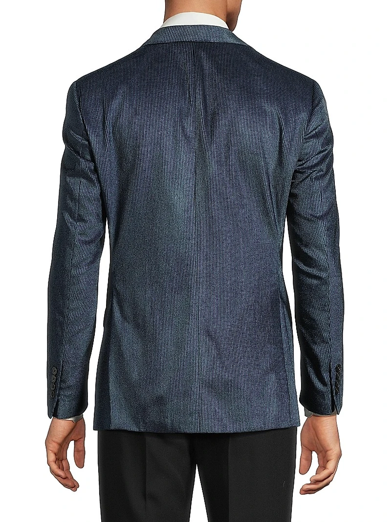 Micro-Patterned Velvet Jacket
