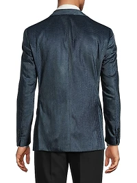 Micro-Patterned Velvet Jacket