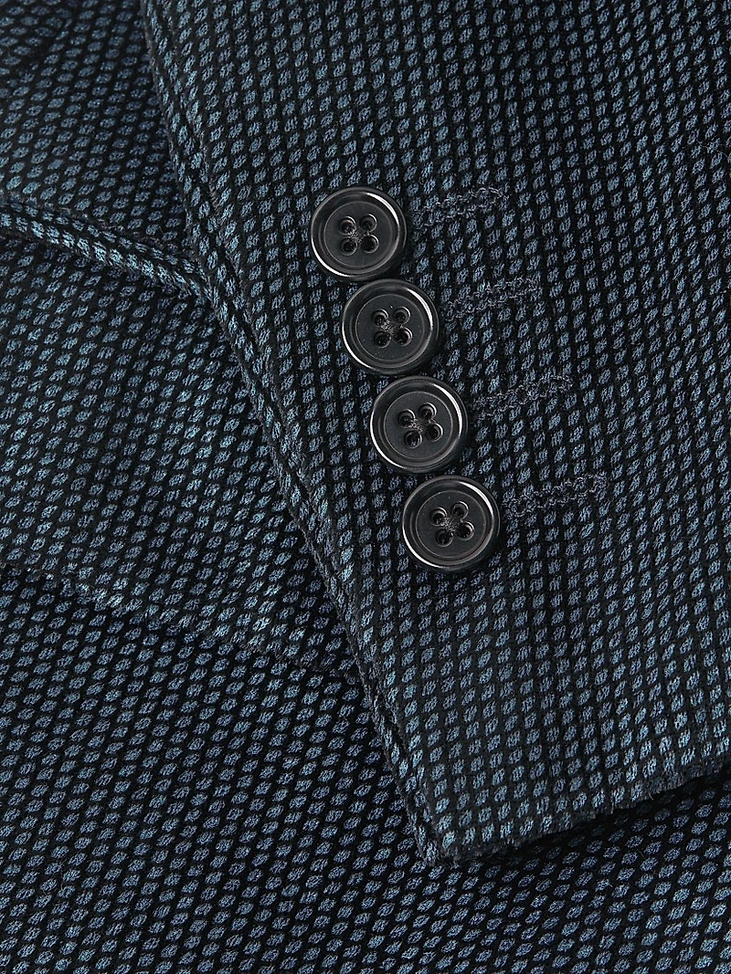 Micro-Patterned Velvet Jacket