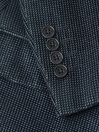 Micro-Patterned Velvet Jacket