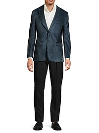 Micro-Patterned Velvet Jacket