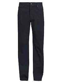 5-Pocket Cotton Straight-Leg Pants