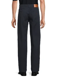 5-Pocket Cotton Straight-Leg Pants