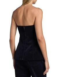 Iman Cotton Corduroy Strapless Top