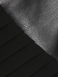 Ronnie Faux-Leather Trim Silk Camisole