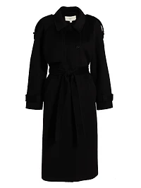 Yennifer Wool-Cashmere Belted Trench Coat