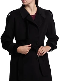 Yennifer Wool-Cashmere Belted Trench Coat