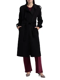 Yennifer Wool-Cashmere Belted Trench Coat