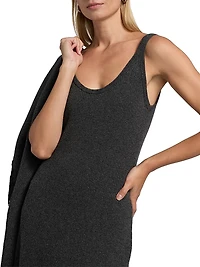 Una Rib-Knit Merino Wool Midi-Dress
