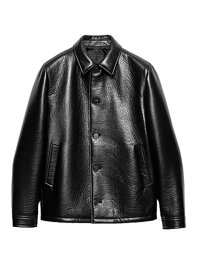 Nappa Leather Caban Jacket