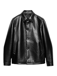 Nappa Leather Caban Jacket