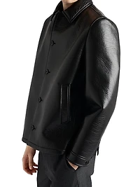 Nappa Leather Caban Jacket
