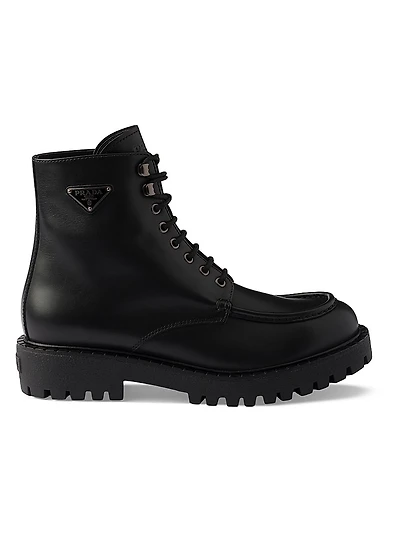 Laced Leather Booties