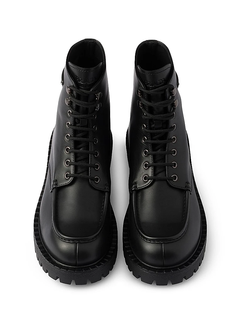 Laced Leather Booties