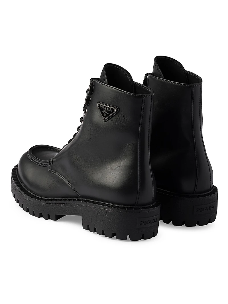 Laced Leather Booties