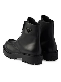 Laced Leather Booties